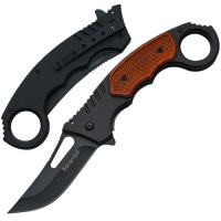 SP-149W - Spring Assist  &#39;Legal Automatic&#39;Knife  Karambit Tactical Wood H