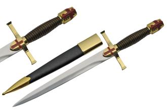 15.25 Gold Crusader Dagger