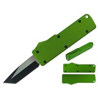 279935-7 - Legends Micro OTF Tanto Blade Knife Green Out The Front w Side Switch
