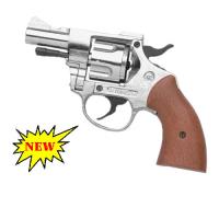 38-212 - Nickel Finish Olympic 9mm Blank Firing Revolver