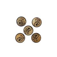 IN19101-5SET - Paisley Yin and Yang Horn Button Set