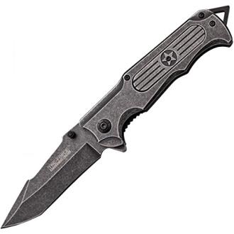Spring Assist Folding Pocket Knife Tac Force Military Stone EDC Tactical TF882SW