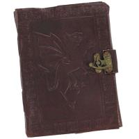 IN8656BRWL - Dragon and the Hummingbird Leather Bound Diary