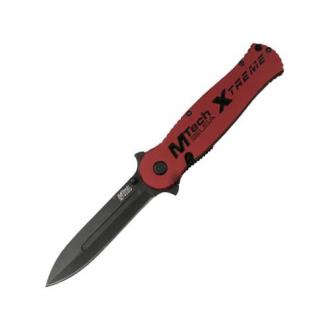 Mtech Xtreme USA Tactical Operations Folding Knife Dagger Point Red 9.5in