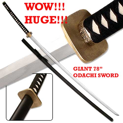 Hand Forged 53inch Nodachi Japanese Samurai Long Sword Folded Steel Re–  COOLKATANA