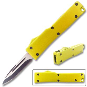 Electrifying California Legal OTF Dual Action Knife Gold
