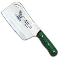 SJ-002GN - Shaheen Heavy Chef Chopper Meat Cleaver Knife Kitchen Cutlery Butcher Green Wood Handle Full Tang