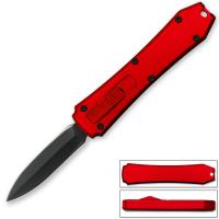 9931-2RD - Legends Micro OTF Stiletto Blade Knife RED Out The Front