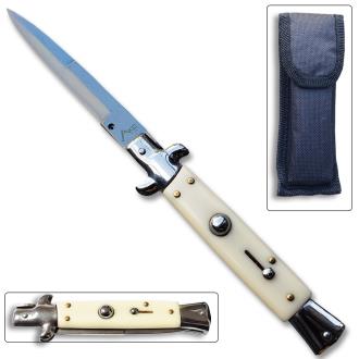 White Classic Stiletto Knife White A-10