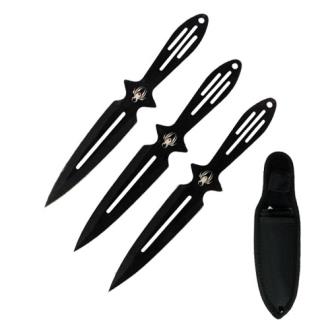 3 Piece Throwing Knife Set with Widow Icon- 6.5