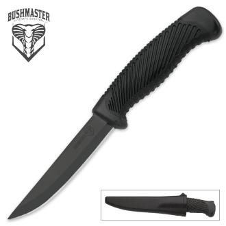 Bushmaster Multipurpose Fillet Knife with Sheath - Black