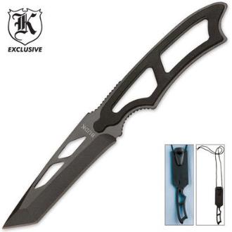 Tactical Warrior Tanto Neck Knife with Lanyard Sheath BK430