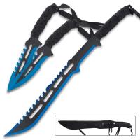 BK5471 - Blue Streak Short Sword And Throwing Knife Set