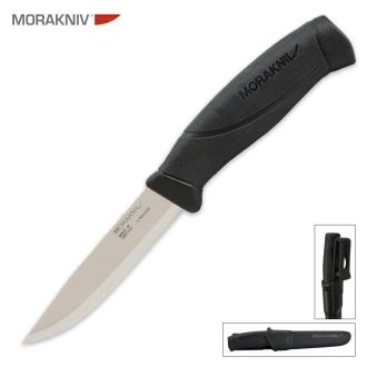 Mora Companion Black Knife With Sheath
