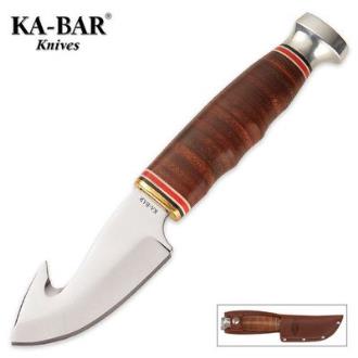 Ka-Bar Game Hook Knife with Leather Sheath - KB1234