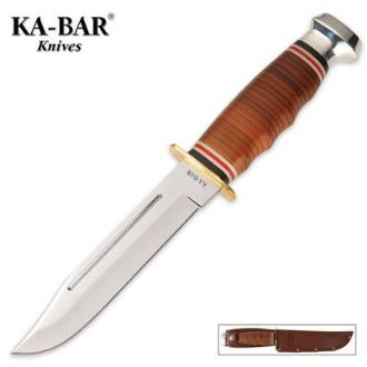 Ka-Bar Marine Hunter Knife with Leather Sheath - KB1235