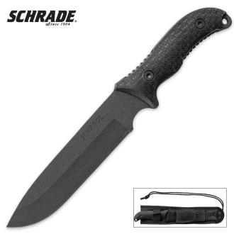Schrade Frontier Extreme Survival Full Tang Fixed Blade Knife Black 12 In.