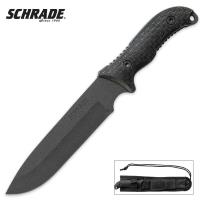 17-SC2563 - Schrade Frontier Extreme Survival Full Tang Fixed Blade Knife Black 12 In.