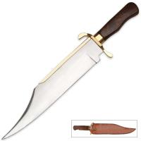 17-SZ23598 - Primitive Bowie Wood Handle 18 Inch Overall