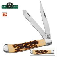 19-BC50348 - Bear Stag Delrin Slimline Trapper Pocket Knife