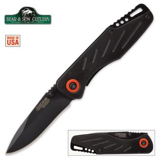 Bear Edge Lightweight Black Pocket Knife