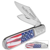 19-BK3159 - USA Flowing Flag Barlow Pocket Knife