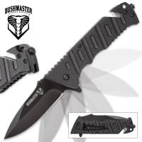 19-BK3315 - SHTF Bushmaster Tactical Black Pocket Knife