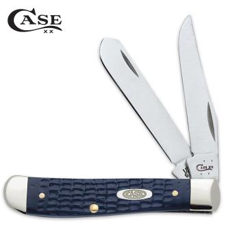 WR Case & Sons Navy Blue American Workman Mini Trapper Pocket Knife