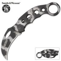 19-CK32C - Smith &amp; Wesson Extreme Ops Karambit Camo Folding Knife
