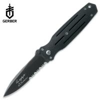 19-GB01394 - Gerber Mini Covert Automatic Opening Pocket Knife - Black