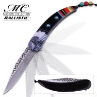 19-MC40664 - Masters Collection Native American Pocket Knife _ Black
