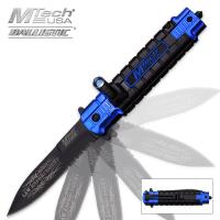 19-MC4785 - MTech Ballistic Law Enforcement Assisted Opening Resuce Pocket Knife With LED Light