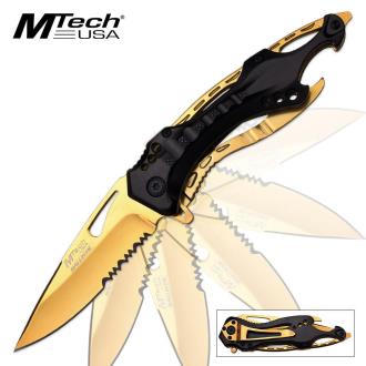 Mtech USA Gold Ballistic Assisted Opening Pocket Knife