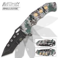 19-MC8416 - The Punisher Assisted Opening Pocket Knife Camo