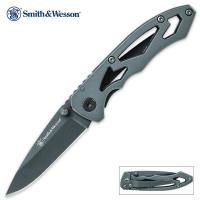 19-SW7027 - Smith &amp; Wesson Frame Lock Skeletonized Folding Pocket Knife Small