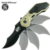 SWMP1BSD - Smith &amp; Wesson M&amp;P Assisted Opening Pocket Knife Tan - SWMP1BSD