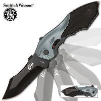SWMP5LB - Smith &amp; Wesson M&amp;P Assisted Opening Pocket Knife Gun Metal - SWMP5LB
