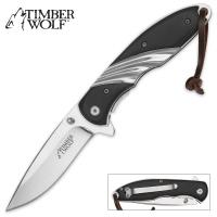 19-TW531 - Timberwolf Black Pakkawood Pocket Knife