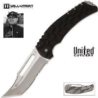 UC2869S - Mikkel Willumsen Blondie Framelock Pocket Knife Satin Blade Partially Serrated - UC2869S