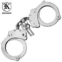 BK4508DL - Police Handcuffs Double Locking Chrome Finish - BK4508DL