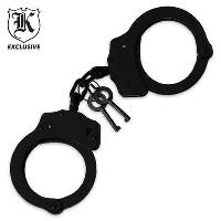 BK4508DLB - Police Handcuffs Double Locking Black Finish - BK4508DLB