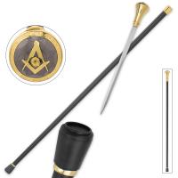 BK3732 - Masonic Seal Sword Cane