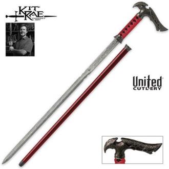 Kit Rae Axios Damascus Sword Cane KR0056D
