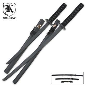 2-Piece Samurai Warrior Wood Sword Set - BK1405