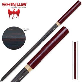 Shinwa Red Black Damascus Samurai Nodachi Sword KZ351MDD