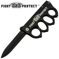 B-161-BK-F2P - Fight To Protect Brass Knuckle  Trigger Action Folder