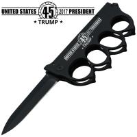 B-161-BK-PTM - Trump 45th President Brass Buckle Trigger Action Folder