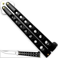 B5BK - Scoundrel Alloy Balisong Butterfly Knife Black with Silver Blade