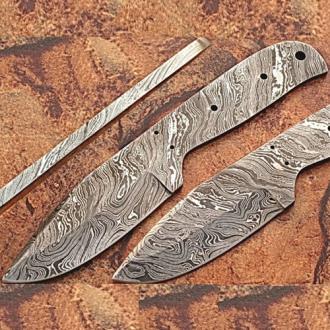 Handmade Damascus Steel Knife Blank Blade