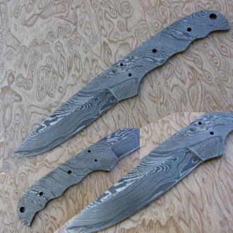 Custom Full Damascus Steel Knife Slim Hero Blank Blade 9in 1095 Steel